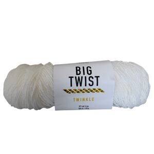 Big Twist Twinkle White #4 Medium Acrylic Metallic Fiber 4.0oz